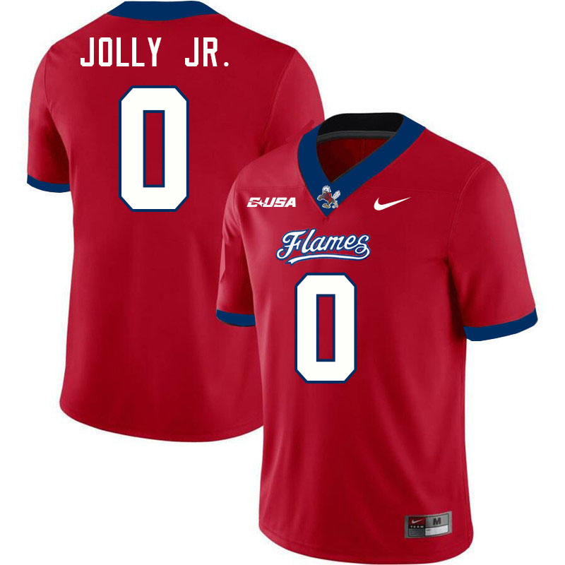 Liberty Flames #0 Jerome Jolly Jr. College Football Jerseys Stitched-Red